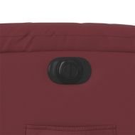 Електрически изправящ реклайнер стол, виненочервен, еко кожа