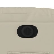 Електрически наклоняем стол, кремав, изкуствена кожа