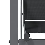 Градински трапезен комплект 5 части черен текстилен и стомана