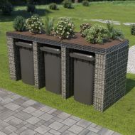 Габионна стена за контейнер поцинкована стомана 270x100x130 см
