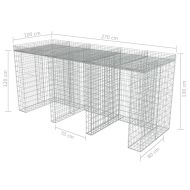 Габионна стена за контейнер поцинкована стомана 270x100x130 см