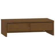 Поставка за монитор, меденокафява, 50x27x15 см, бор масив