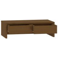 Поставка за монитор, меденокафява, 50x27x15 см, бор масив