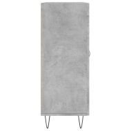 Сайдборд, бетонно сив, 69,5x34x90 см, инженерно дърво