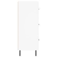 Сайдборд, бял, 34,5x34x90 см, инженерно дърво