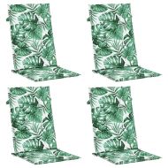 Възглавници за столове с висока облегалка 4 бр на листа текстил