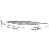 Рамка за легло, восъчнокафяв, 140x200 см, борово дърво масив