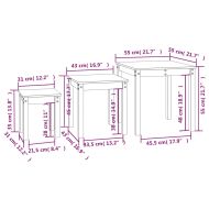 Стифиращи маси, 3 бр, бор масив