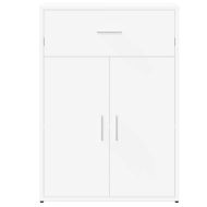 Страничен шкаф, бял, 60x30x84 см, инженерно дърво