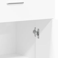 Страничен шкаф, бял, 60x30x84 см, инженерно дърво