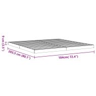 Рамка за легло, восъчнокафяв, 180x200 см, борово дърво масив