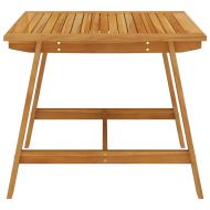 Градински трапезен комплект, 3 части, кафяв