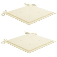 Градински столове с възглавници, 2 бр, акация масив и стомана