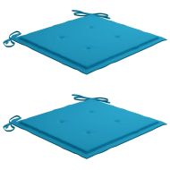 Градински столове с възглавници, 2 бр, акация масив и стомана