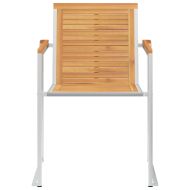 Градински столове, 6 бр, с възглавници, тиково дърво масив