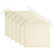 Градински столове 6 бр с възглавници масивно акациево дърво