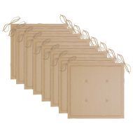 Стифиращи градински столове с възглавници 8 бр тик масив