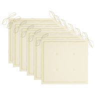 Градински столове, 6 бр, с възглавници, тиково дърво масив