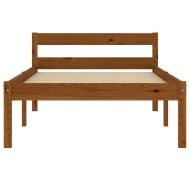 Рамка за легло, меденокафява, бор масив, 90x200 см
