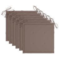 Градински столове 6 бр с възглавници масивно акациево дърво