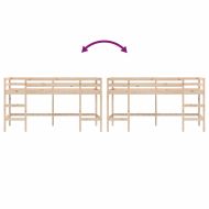 Детско високо легло със стълба, 80x200 см, бор масив