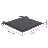 Градински столове 6 бр с възглавници масивно акациево дърво