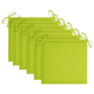 Градински столове, 6 бр, с възглавници, тиково дърво масив