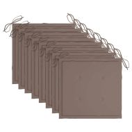 Градински столове 8 бр с възглавници тиково дърво масив