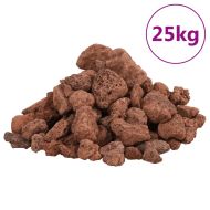 Вулканични камъни 25 кг червени 1-2 см