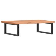 Стенен рафт за мивка, стомана и масивно дърво бук