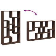 Библиотека, кафяв дъб, 72x20x120 см, инженерно дърво