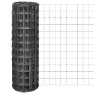 Евромрежа, стомана, 10x1,2 м, сива