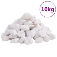 Полирани камъчета 10 кг бели 2-5 см