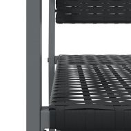 Градински трапезен комплект от 9 части полиратан и стомана