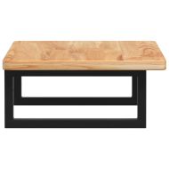 Стенен рафт за мивка, стомана и масивно дърво дъб