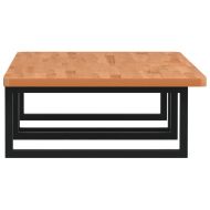 Стенен рафт за мивка, стомана и масивно дърво бук