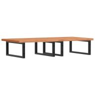 Стенен рафт за мивка, стомана и масивно дърво бук