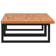 Стенен рафт за мивка, стомана и масивно дърво бук