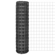 Евромрежа, стомана, 10x1,5 м, сива