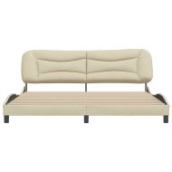 Рамка за легло без матрак Hvar, кремава, 200x200 см, плат