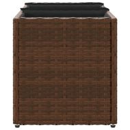 Градински плантери с 3 саксии 2 бр кафяви 105x30x32см полиратан