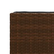 Градински плантери с 3 саксии 2 бр кафяви 105x30x32см полиратан