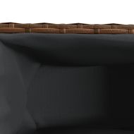Градински плантери с 3 саксии 2 бр кафяви 105x30x32см полиратан