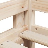 Таванско легло със стълба и покрив, 90x190 см, бор масив