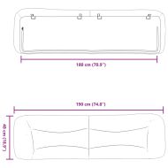 Мека табла за легло Hvar, синя, 180 см, плат