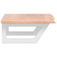 Стенен рафт за мивка, стомана и масивно дърво дъб