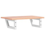 Стенен рафт за мивка, стомана и масивно дърво дъб