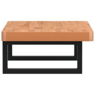 Стенен рафт за мивка, стомана и масивно дърво бук