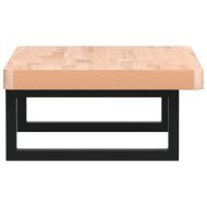 Стенен рафт за мивка, стомана и масивно дърво бук