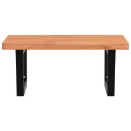 Стенен рафт за мивка, стомана и масивно дърво бук